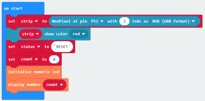 Code start led display