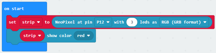 Code start neopixel